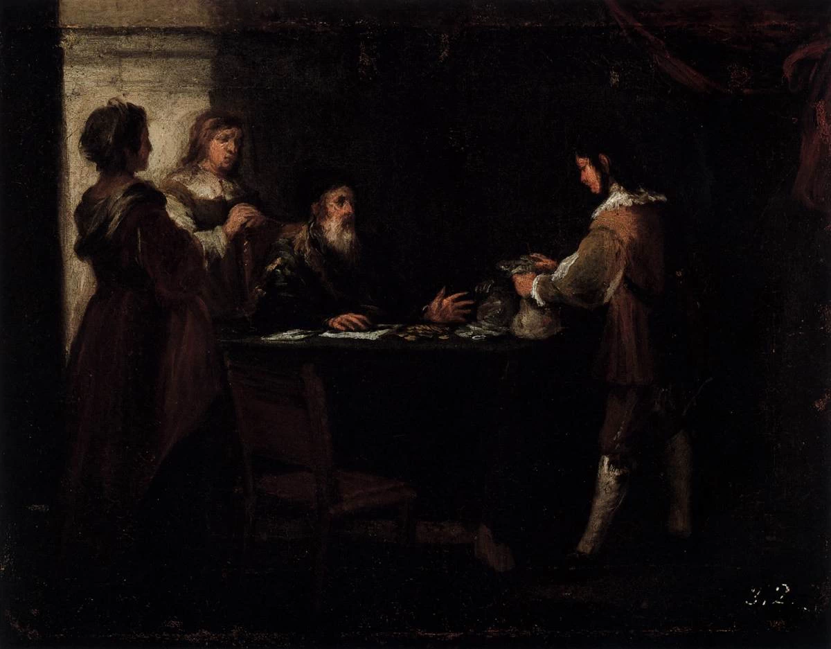 Bartolomé Esteban Murillo - 257, Il figliol prodigo riceve la sua legittima eredità, Museo de Prado, Madrid